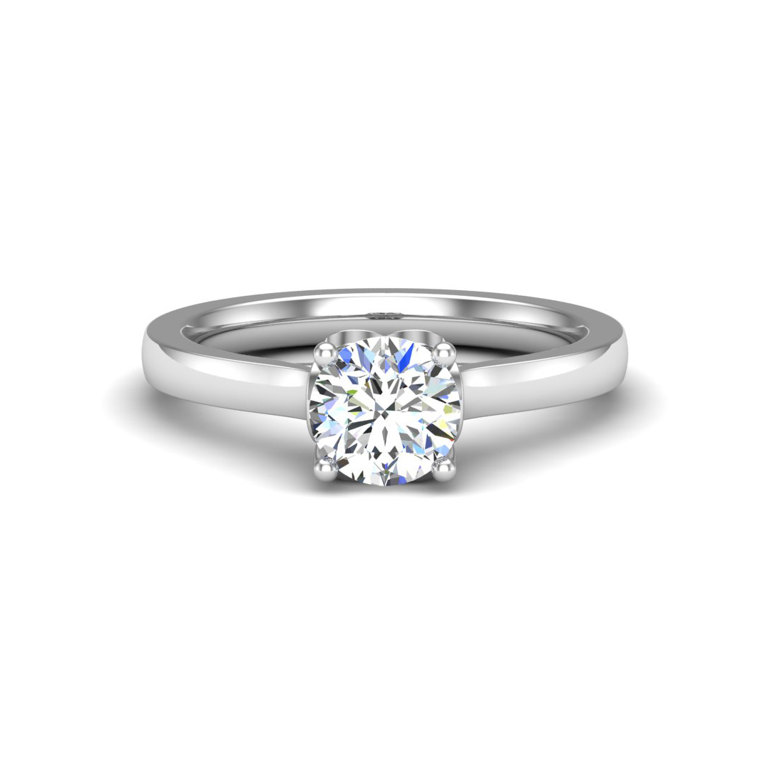 Valerie Solitaire engagement ring with a heart